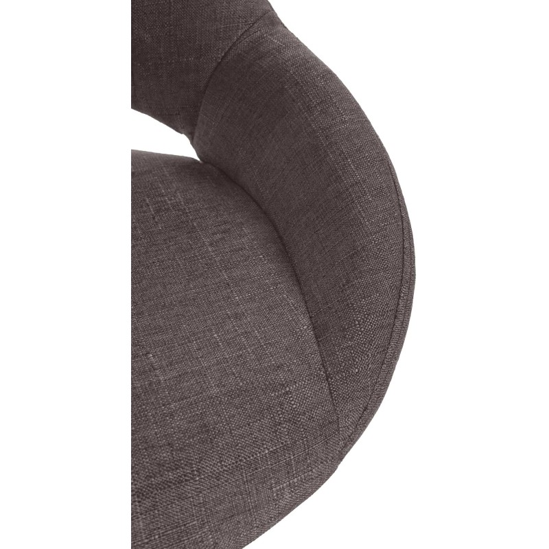 Juego de 2 taburetes de bar Milet en tela gris oscuro B