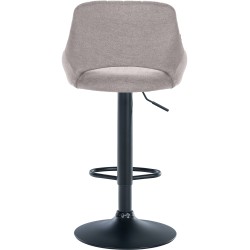 Juego de 2 taburetes de bar Milet en tela gris B