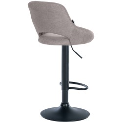 Juego de 2 taburetes de bar Milet en tela gris B