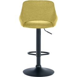 Juego de 2 taburetes de bar Milet en tela verde B