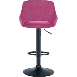 Juego de 2 taburetes de bar Milet en tela violeta B