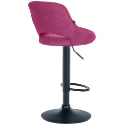 Juego de 2 taburetes de bar Milet en tela violeta B