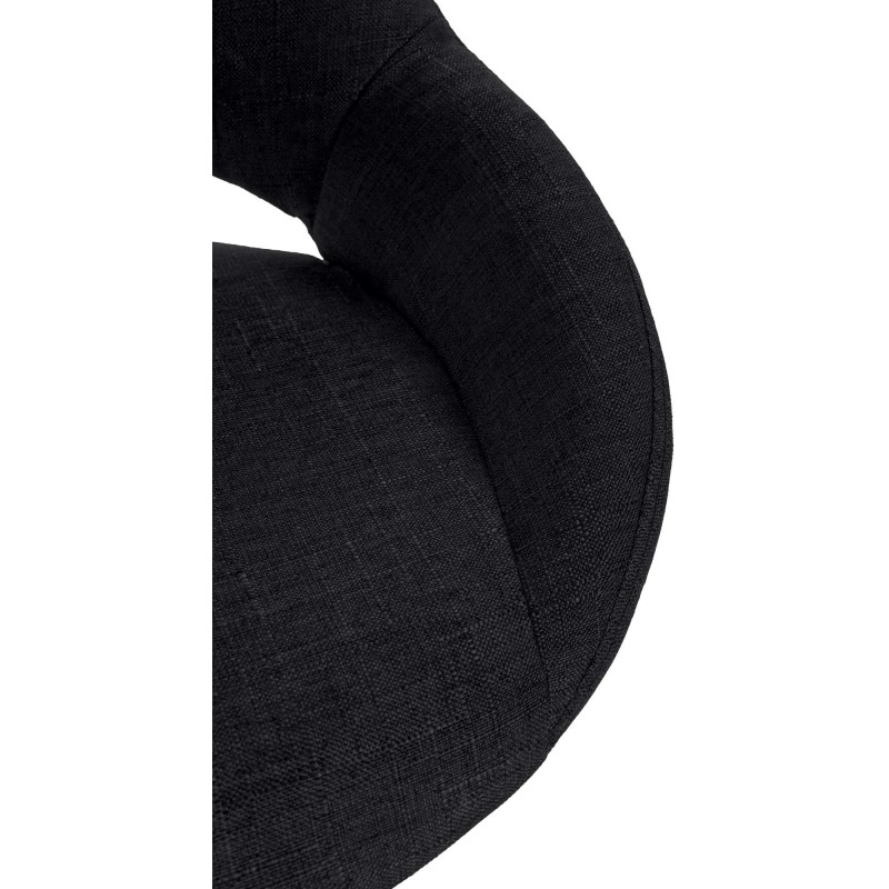 Juego de 2 taburetes de bar Milet en tela negra W