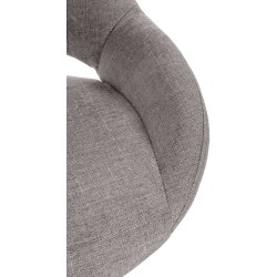 Juego de 2 taburetes de bar Milet en tela gris W