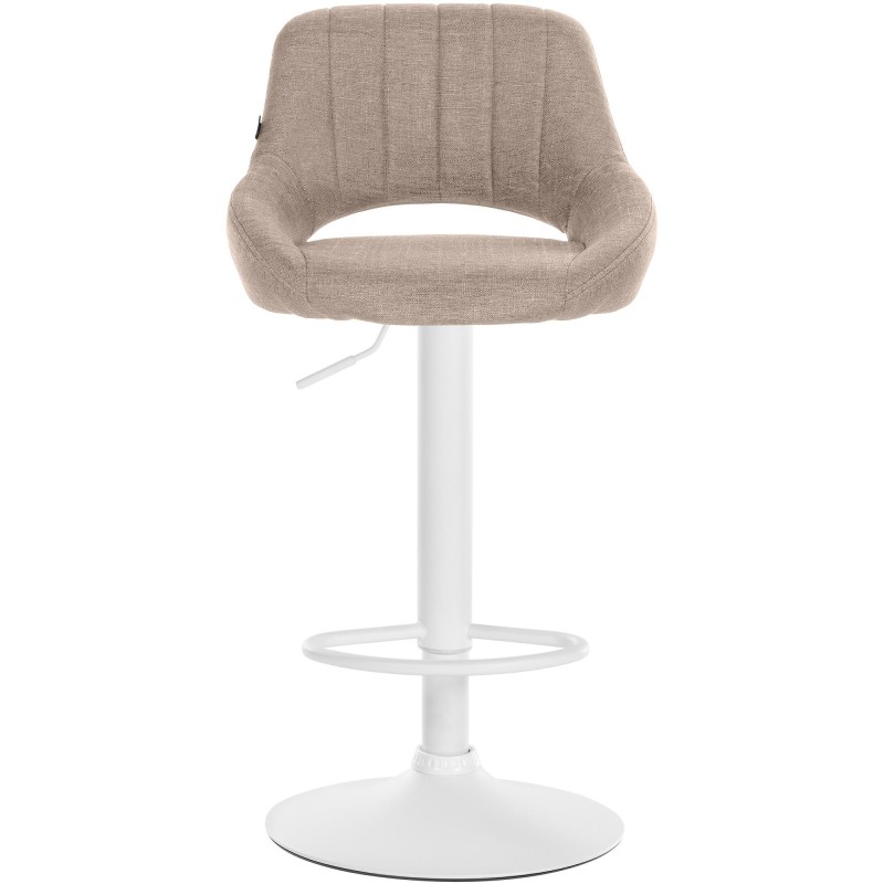 Juego de 2 taburetes de bar Milet en tela color topo W