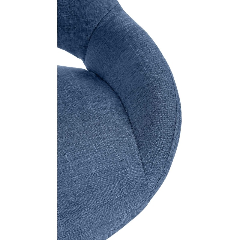 Juego de 2 taburetes de bar Milet en tela azul W