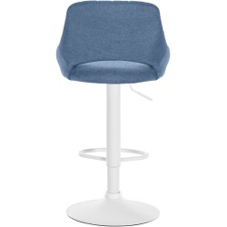 Juego de 2 taburetes de bar Milet en tela azul W