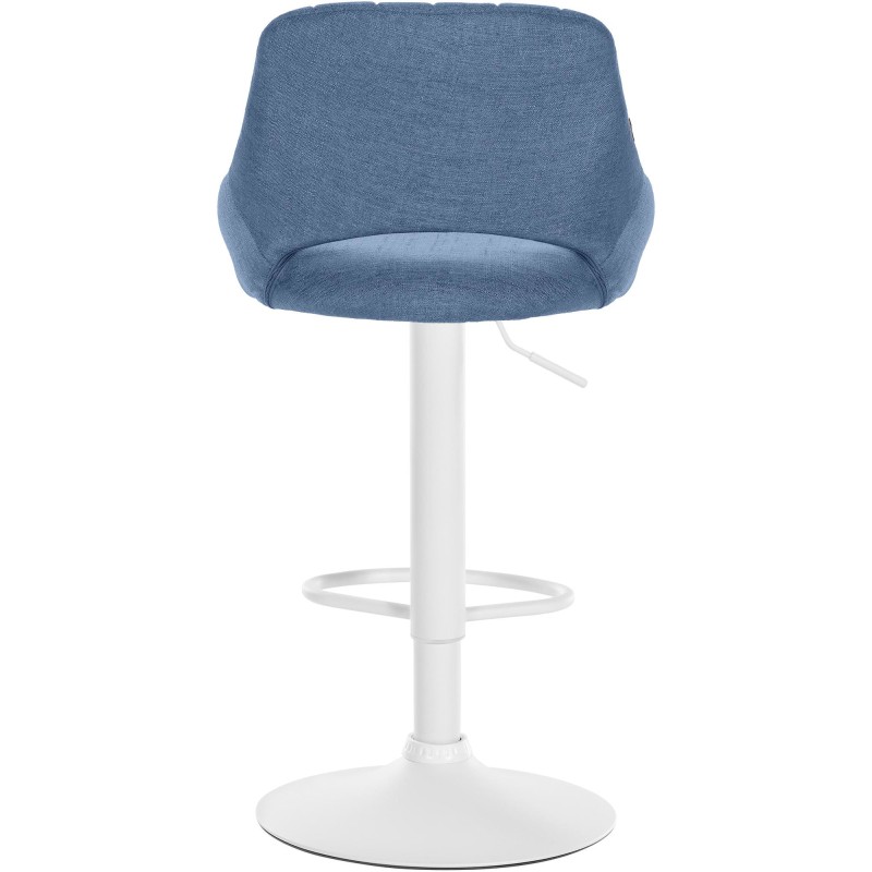 Juego de 2 taburetes de bar Milet en tela azul W