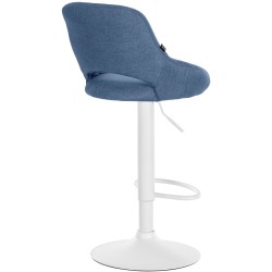 Juego de 2 taburetes de bar Milet en tela azul W