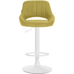 Juego de 2 taburetes de bar Milet en tela verde W