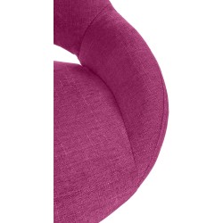 Juego de 2 taburetes de bar Milet en tela violeta W