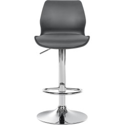 Juego de 2 taburetes de bar de plástico gris Gilbert