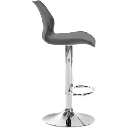Juego de 2 taburetes de bar de plástico gris Gilbert