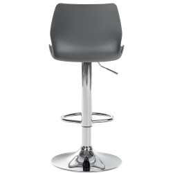 Juego de 2 taburetes de bar de plástico gris Gilbert