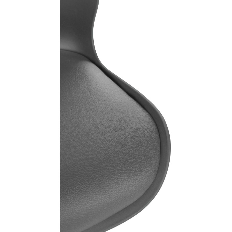 Juego de 2 taburetes de bar de plástico gris Gilbert