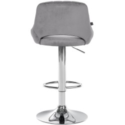 Juego de 2 taburetes de bar Milet, terciopelo gris oscuro C