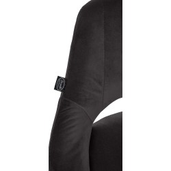 Juego de 2 taburetes de bar Milet en terciopelo negro C