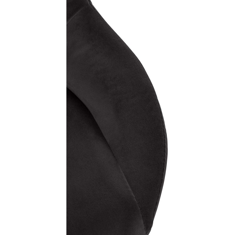 Juego de 2 taburetes de bar Milet en terciopelo negro C