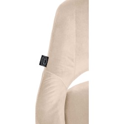 Juego de 2 taburetes de bar Milet de terciopelo B crema