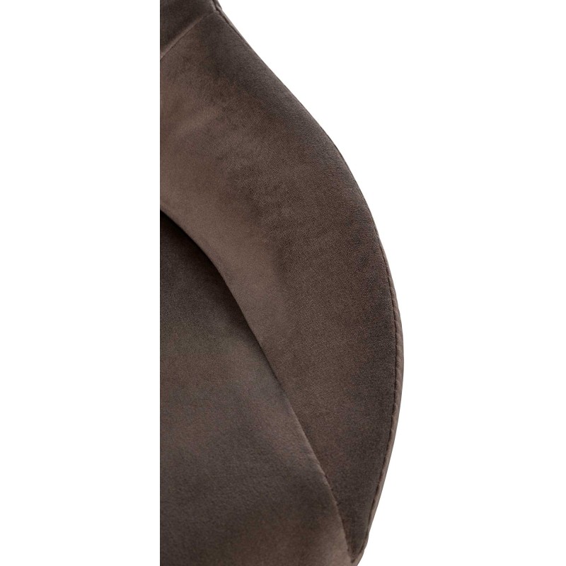 Juego de 2 taburetes de bar Milet de terciopelo marrón W