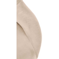 Juego de 2 taburetes de bar Milet de terciopelo con acabado crema