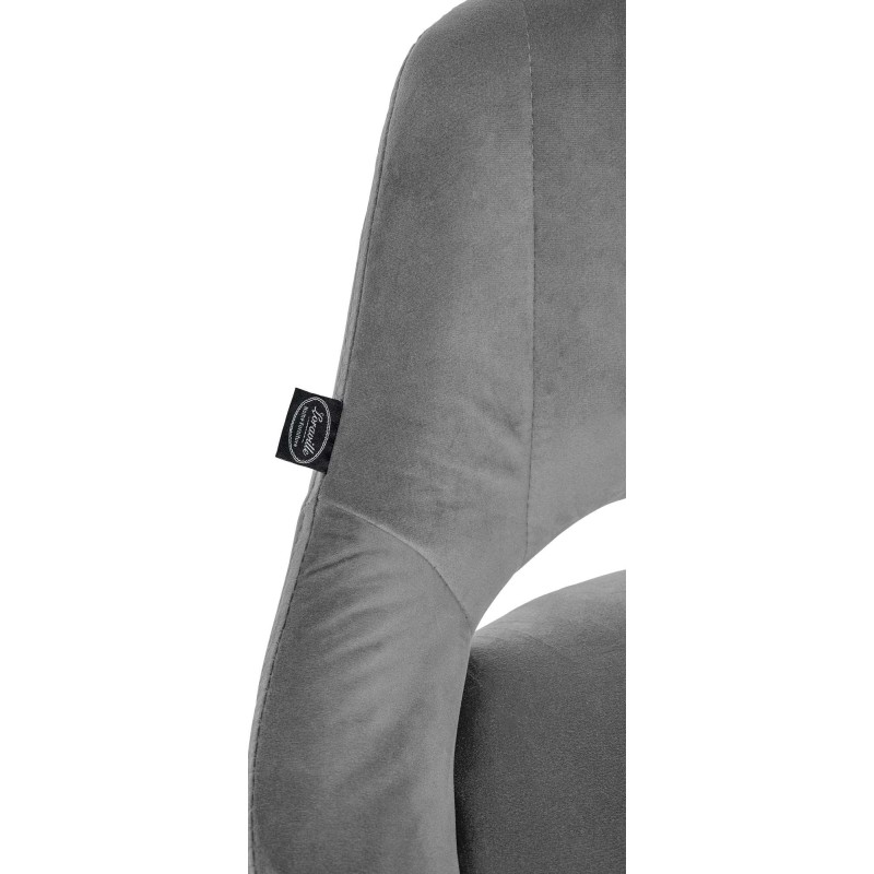 Juego de 2 taburetes de bar Milet de terciopelo gris oscuro