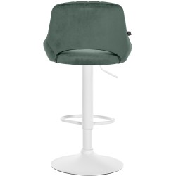 Juego de 2 taburetes de bar Milet de terciopelo verde