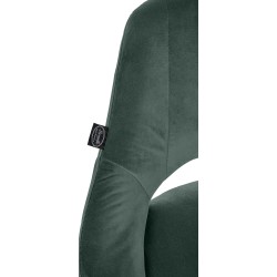 Juego de 2 taburetes de bar Milet de terciopelo verde