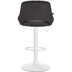 Juego de 2 taburetes de bar Milet en terciopelo negro W