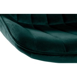 Juego de 2 taburetes de bar Toni en terciopelo verde y cromo Juego de 2 taburetes de bar Toni en terciopelo verde y cromo