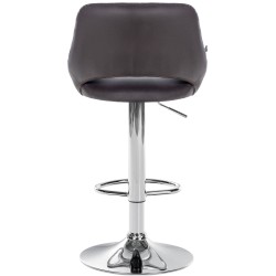 Juego de 2 taburetes de bar Milet de piel sintética color marrón C