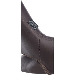 Juego de 2 taburetes de bar Milet de piel sintética color marrón C