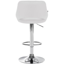 Juego de 2 taburetes de bar Milet en piel sintética blanca C