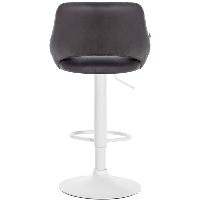 Juego de 2 taburetes de bar Milet de piel sintética en color marrón