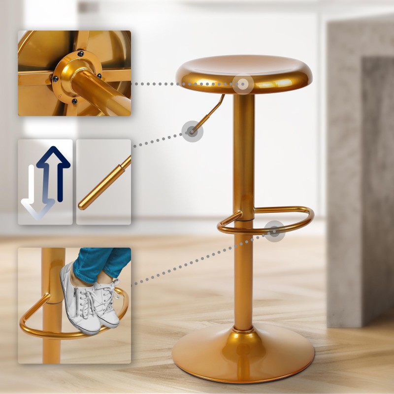 Taburete de bar Williston Gold