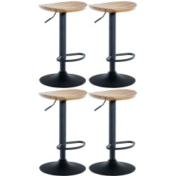 Juego de 4 taburetes de bar Skelde Natura