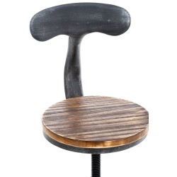 Juego de 2 taburetes de bar Hanam en plata antigua