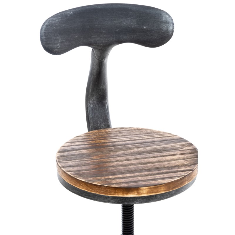 Juego de 2 taburetes de bar Hanam en plata antigua