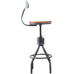 Juego de 2 taburetes de bar Hanam en plata antigua