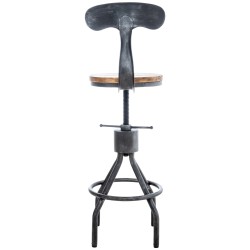 Juego de 2 taburetes de bar Hanam en plata antigua