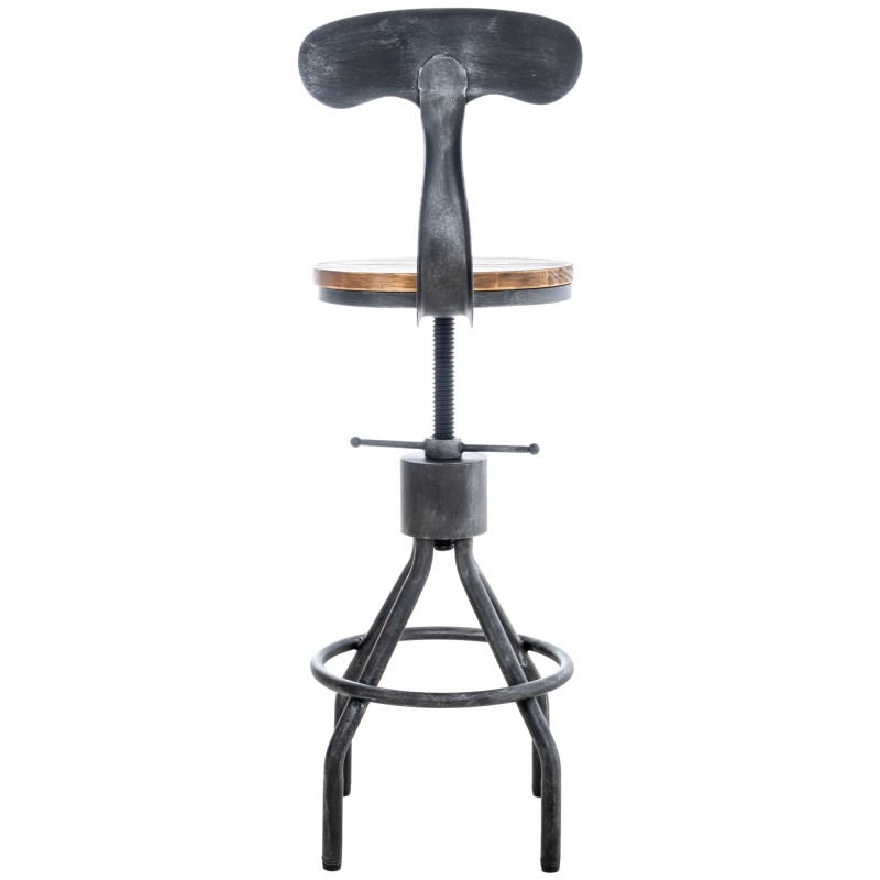 Juego de 2 taburetes de bar Hanam en plata antigua