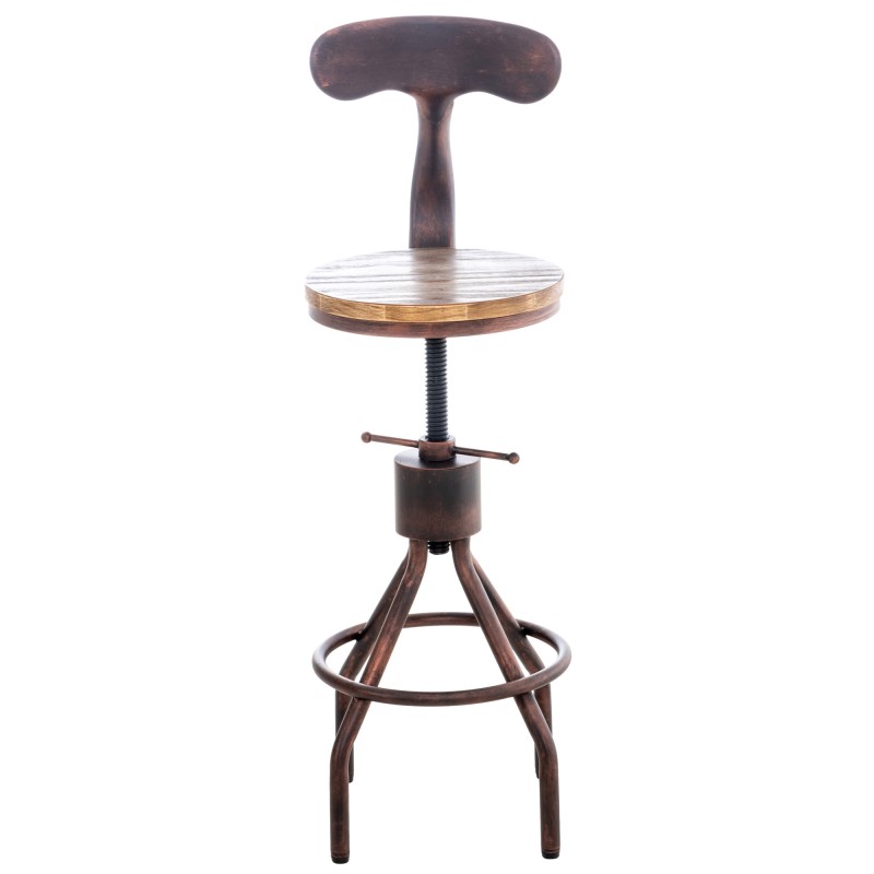 Juego de 2 taburetes de bar de bronce Hanam