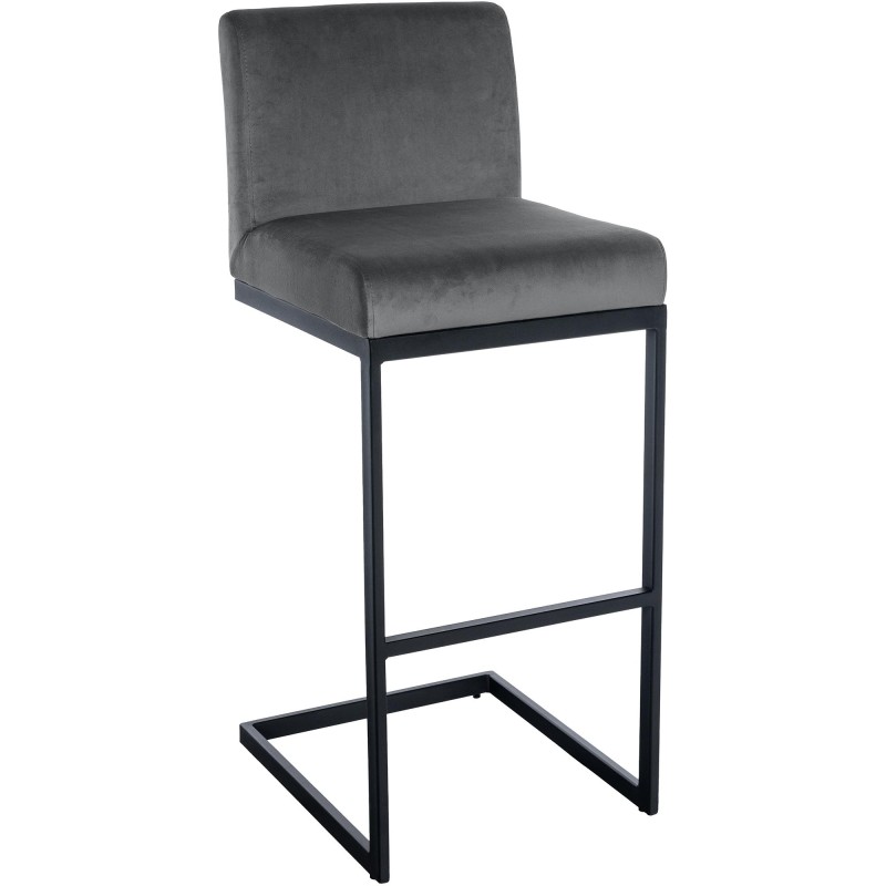Taburete de bar Hopewell Velvet B Gris oscuro