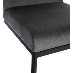 Taburete de bar Hopewell Velvet B Gris oscuro