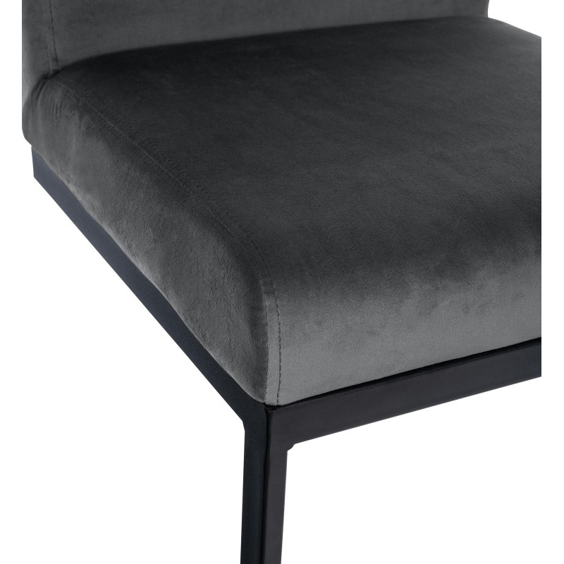 Taburete de bar Hopewell Velvet B Gris oscuro