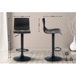 Taburete de bar negro Hoover B