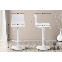 Taburete de bar blanco Hoover W