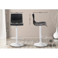 Taburete de bar negro Hoover W