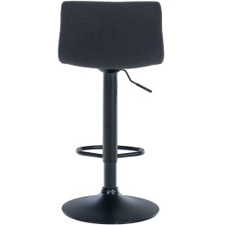 Taburete de bar de tela Hoover B negro