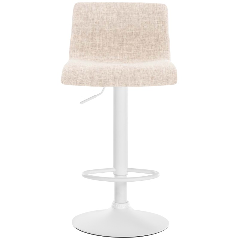 Taburete de bar de tela color crema Hoover W